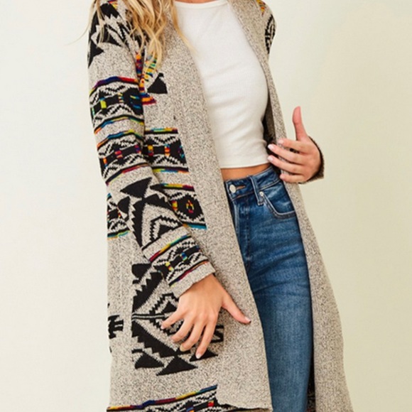 Pinklicious Aztec Rainbow Cardigan 